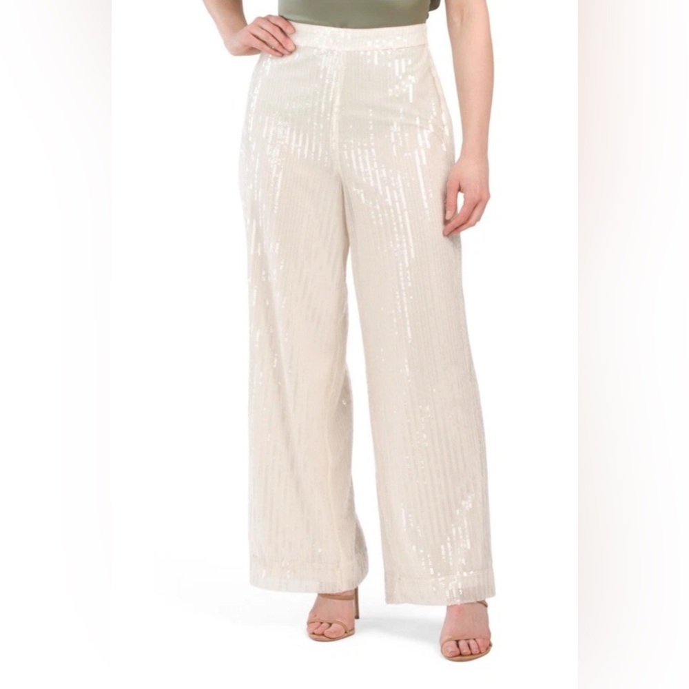 House of Harlow 1960 Cream Sequin Pants